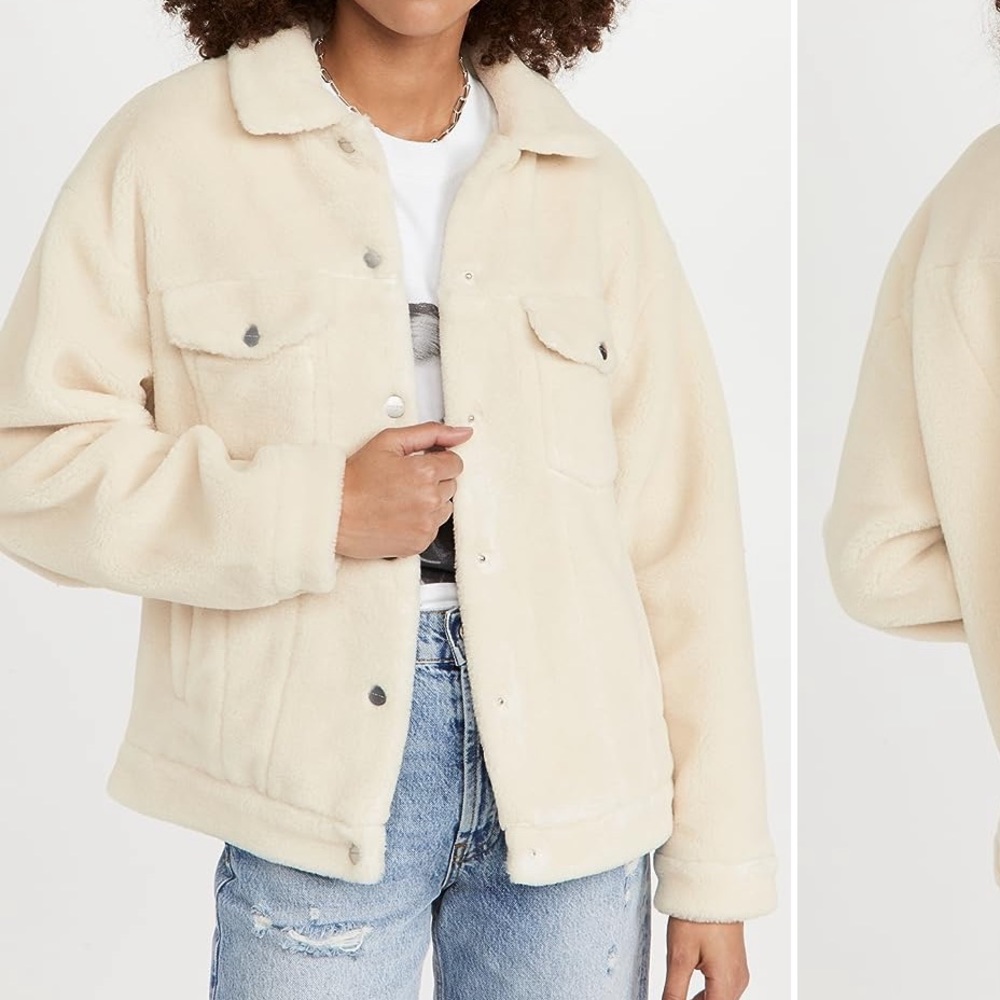 Anine Bing Rory Jacket in Cream size small